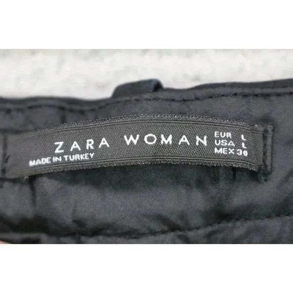 Zara Woman Black Dress Pants-Size Large-Skinny-Side Zip - Picture 3 of 7